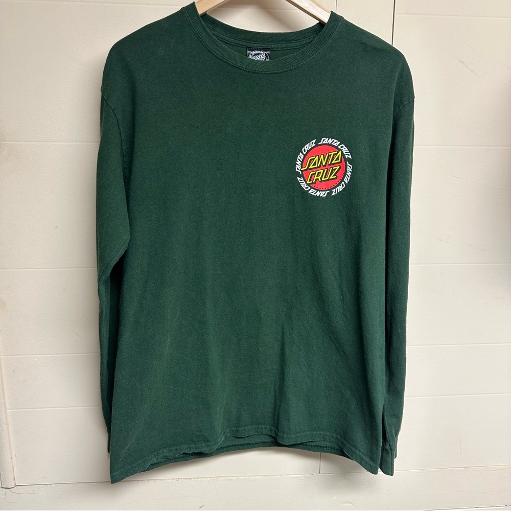 Santa Cruz long sleeve t-shirt green size M Unisex - Picture 3 of 8